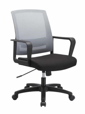 כיסא מנהל גב רשת אפור