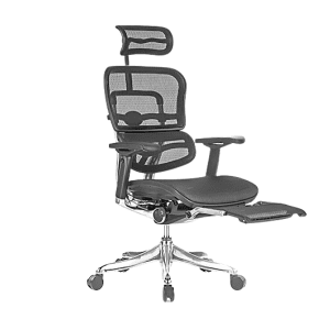 כסא עבודה ארגונומי Ergohuman-Plus עם הדום לישיבה ממושכת של עד 14 שעות.