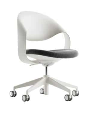 כסא חדר ישיבות דגם לולי לבן