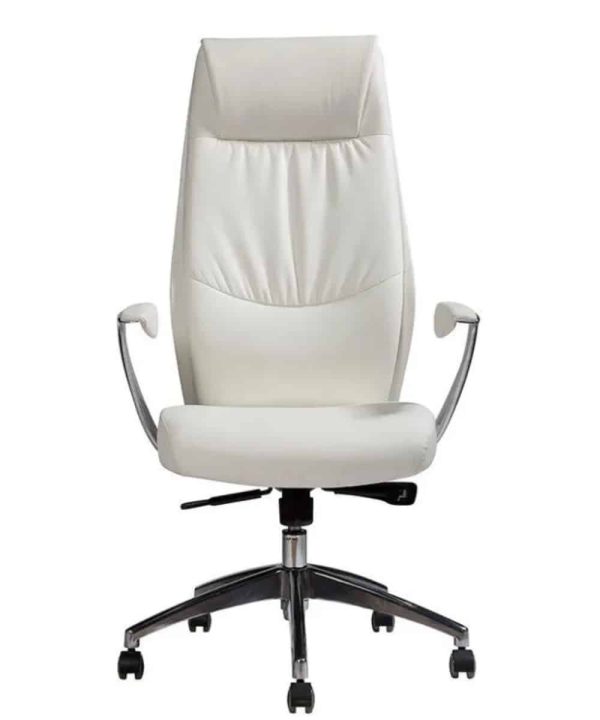כסא מנהלים דגם פולו גב גבוה צבע לבן